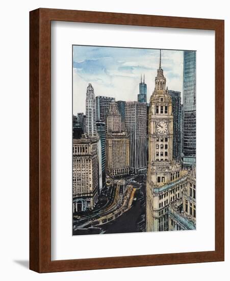 US Cityscape-Chicago-Melissa Wang-Framed Art Print