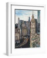 US Cityscape-Chicago-Melissa Wang-Framed Art Print