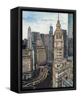 US Cityscape-Chicago-Melissa Wang-Framed Stretched Canvas