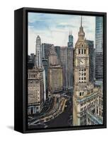 US Cityscape-Chicago-Melissa Wang-Framed Stretched Canvas