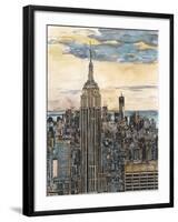 US Cityscape-NYC-Melissa Wang-Framed Art Print