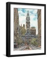 US Cityscape-Philadelphia-Melissa Wang-Framed Art Print