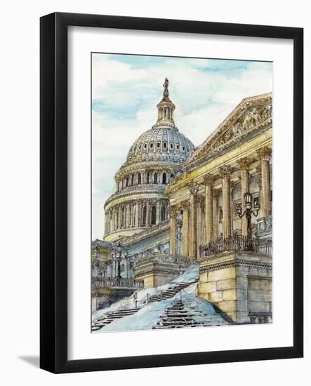 US Cityscape-Washington DC-Melissa Wang-Framed Art Print