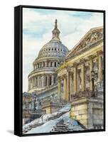 US Cityscape-Washington DC-Melissa Wang-Framed Stretched Canvas