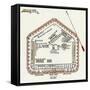 US Civil War, 1861-1865: Land Disposition Plan at Fort Sumter (Charleston, South Carolina), at the-null-Framed Stretched Canvas