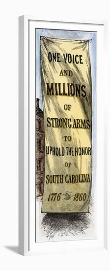 US Civil War, 1861-1865: Street Banner Used during the 1860 Democrate Convention in Charleston, Sou-null-Framed Premium Giclee Print