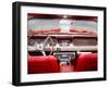 US classic car 1965 mustang convertible interior-Beate Gube-Framed Photographic Print