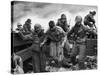 US Coast Guardsmen Assisting a Wounded Marine Returning from the Fight on Iwo Jima-null-Stretched Canvas