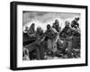 US Coast Guardsmen Assisting a Wounded Marine Returning from the Fight on Iwo Jima-null-Framed Premium Photographic Print