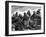US Coast Guardsmen Assisting a Wounded Marine Returning from the Fight on Iwo Jima-null-Framed Premium Photographic Print
