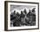 US Coast Guardsmen Assisting a Wounded Marine Returning from the Fight on Iwo Jima-null-Framed Photographic Print