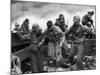 US Coast Guardsmen Assisting a Wounded Marine Returning from the Fight on Iwo Jima-null-Mounted Photographic Print