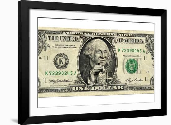 US Dollar Bill, George Washington Parody-SMETEK-Framed Photographic Print