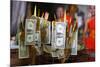 US dollars on Buddhist money tree to make merit and donate to local temple, Wat Naxai Temple-Godong-Mounted Photographic Print