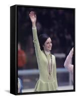 US Figure Skater Peggy Fleming after Winning Gold Medal, Winter Olympic Games in Grenoble, France-Art Rickerby-Framed Stretched Canvas