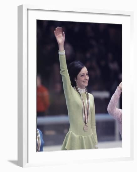 US Figure Skater Peggy Fleming after Winning Gold Medal, Winter Olympic Games in Grenoble, France-Art Rickerby-Framed Premium Photographic Print