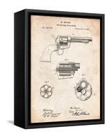 US Firearms Single Action Army Revolver Patent-Cole Borders-Framed Stretched Canvas