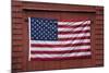 US Flag Displayed on Red Barn, New England-Joseph Sohm-Mounted Photographic Print