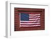 US Flag Displayed on Red Barn, New England-Joseph Sohm-Framed Photographic Print