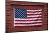 US Flag Displayed on Red Barn, New England-Joseph Sohm-Mounted Photographic Print