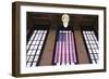 Us Flag Hanging in the Union Railroad Station, Omaha, Nebraska, USA-Walter Bibikow-Framed Photographic Print