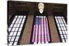 Us Flag Hanging in the Union Railroad Station, Omaha, Nebraska, USA-Walter Bibikow-Stretched Canvas