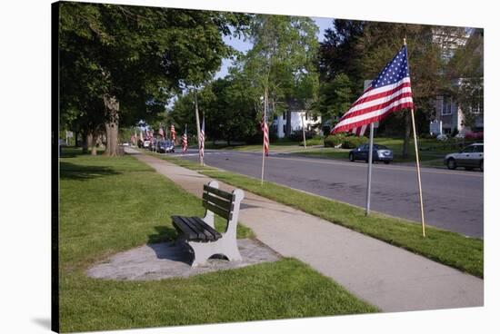US Flag on Memorial Day, Concord, MA-Joseph Sohm-Stretched Canvas