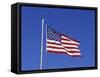 US Flag Reflection, Long Beach, Washington, USA-null-Framed Stretched Canvas