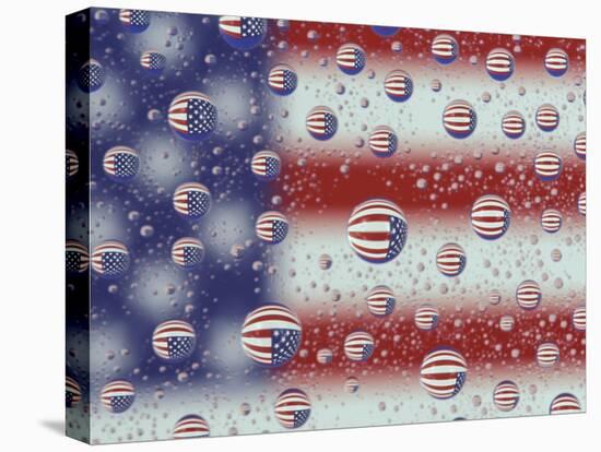 US Flag Reflection, Washington, USA-Jamie & Judy Wild-Stretched Canvas