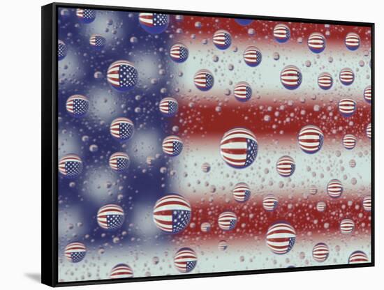 US Flag Reflection, Washington, USA-Jamie & Judy Wild-Framed Stretched Canvas