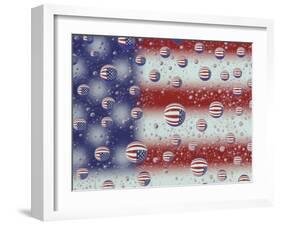 US Flag Reflection, Washington, USA-Jamie & Judy Wild-Framed Premium Photographic Print