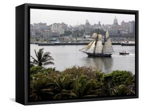 US-Flagged Vessel Amistad Nears the Port of Havana-null-Framed Stretched Canvas