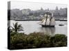US-Flagged Vessel Amistad Nears the Port of Havana-null-Stretched Canvas