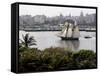 US-Flagged Vessel Amistad Nears the Port of Havana-null-Framed Stretched Canvas