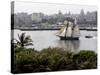 US-Flagged Vessel Amistad Nears the Port of Havana-null-Stretched Canvas