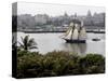 US-Flagged Vessel Amistad Nears the Port of Havana-null-Stretched Canvas