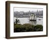 US-Flagged Vessel Amistad Nears the Port of Havana-null-Framed Photographic Print