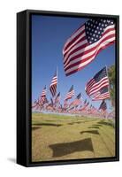 US Flags for 9/11 Memorial-Joseph Sohm-Framed Stretched Canvas