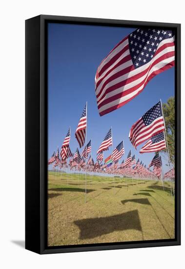 US Flags for 9/11 Memorial-Joseph Sohm-Framed Stretched Canvas
