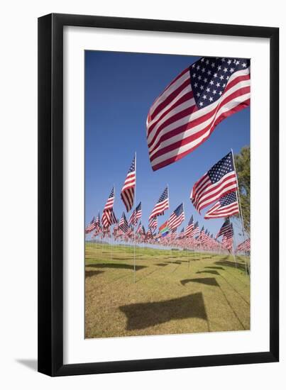 US Flags for 9/11 Memorial-Joseph Sohm-Framed Photographic Print