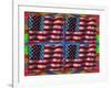 US Flags-Howie Green-Framed Giclee Print