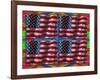 US Flags-Howie Green-Framed Giclee Print