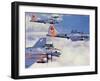 Us Flying Fortress B17 Bombers with Mustang Fighter Escort-null-Framed Giclee Print