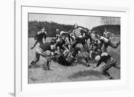 US Football Match 1903-Georges Scott-Framed Premium Giclee Print