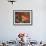 US Forest Service Air Tanker Drops Fire Retardant as the Fire Burns in the Hills Above a Home-null-Framed Photographic Print displayed on a wall