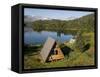 Us Forest Service Cabin, Shrode Lake, Prince William Sound, Alaska, USA-null-Framed Stretched Canvas