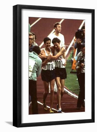 Us Frank Shorter, Winner of the Marathon, at 1972 Summer Olympic Games in Munich, Germany-John Dominis-Framed Photographic Print