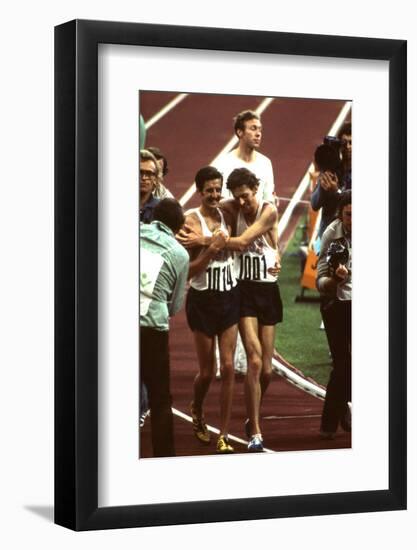 Us Frank Shorter, Winner of the Marathon, at 1972 Summer Olympic Games in Munich, Germany-John Dominis-Framed Premium Photographic Print