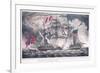 Us Frigate 'Constellation' Captures the 'L'Insurgente' in the West Indies at the Battle of Basseter-null-Framed Giclee Print