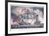 Us Frigate 'Constellation' Captures the 'L'Insurgente' in the West Indies at the Battle of Basseter-null-Framed Giclee Print